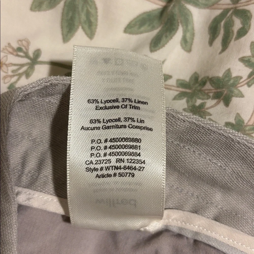 Wilfred Linen Blend Cropped Grey Lightweight Pants Size 4